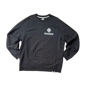 Y2K Pink Dolphin Black Crewneck Sweater